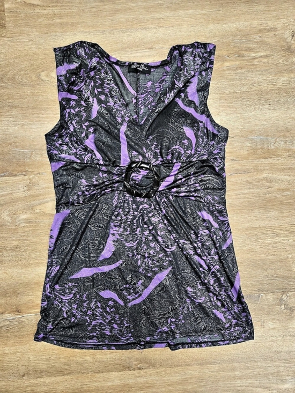 Bizz N Trend Animal Print in Purple & Black Size Medium Like New